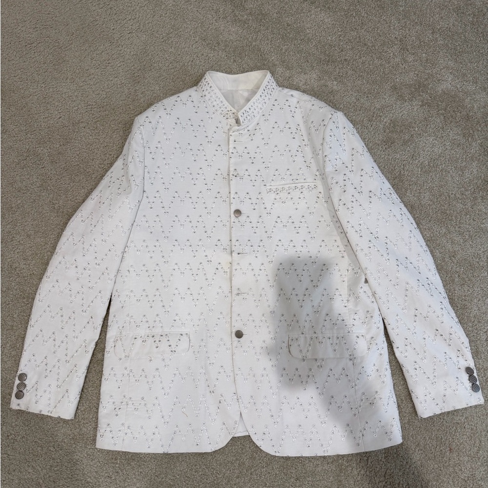Elegant White Prince Coat for Men